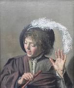 Frans Hals Singender Knabe mit Flote oil on canvas